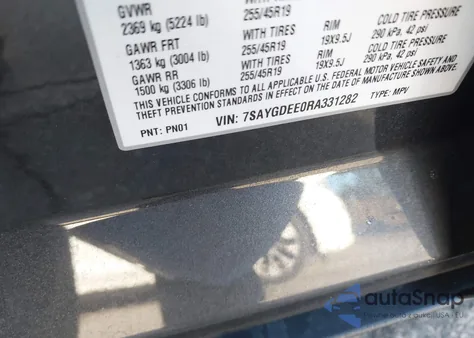 2024 Tesla Model Y Long Range Dual Motor All-Wheel Drive from USA, damaged, VIN 7SAYGDEE0RA331282